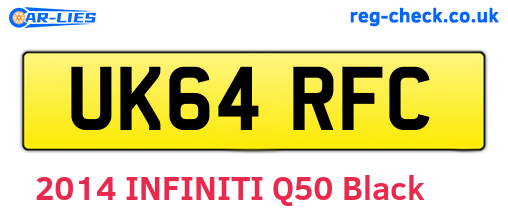 UK64RFC are the vehicle registration plates.