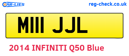 M111JJL are the vehicle registration plates.