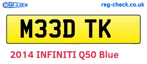 M33DTK are the vehicle registration plates.
