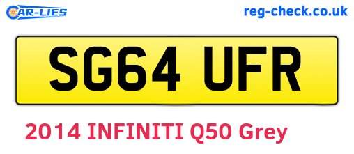 SG64UFR are the vehicle registration plates.