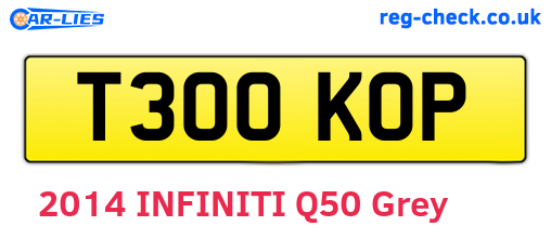 T300KOP are the vehicle registration plates.