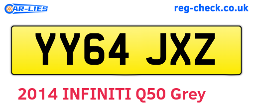 YY64JXZ are the vehicle registration plates.