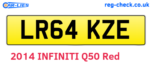 LR64KZE are the vehicle registration plates.