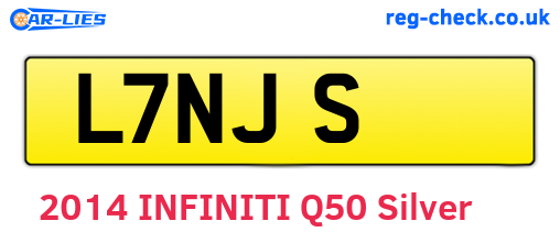 L7NJS are the vehicle registration plates.