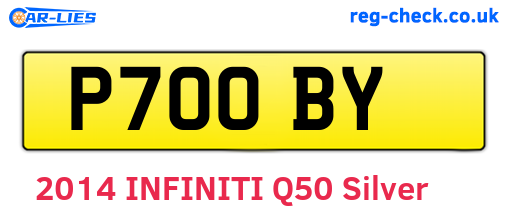 P70OBY are the vehicle registration plates.