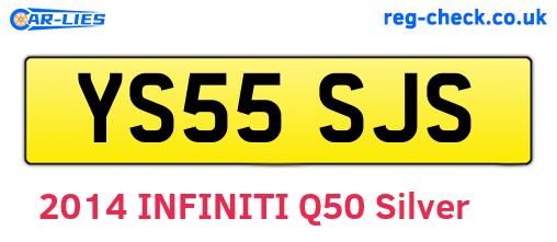 YS55SJS are the vehicle registration plates.