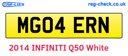 MG04ERN are the vehicle registration plates.
