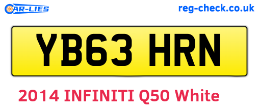 YB63HRN are the vehicle registration plates.