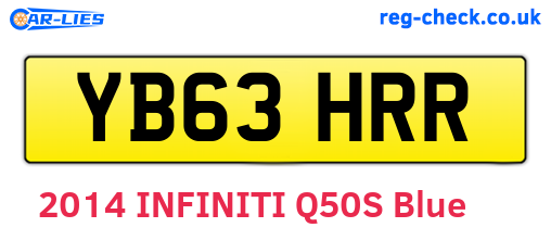 YB63HRR are the vehicle registration plates.
