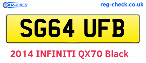 SG64UFB are the vehicle registration plates.