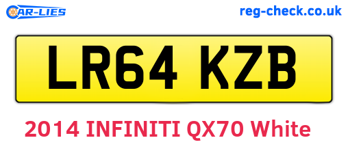 LR64KZB are the vehicle registration plates.