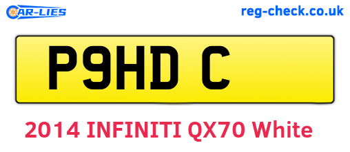 P9HDC are the vehicle registration plates.