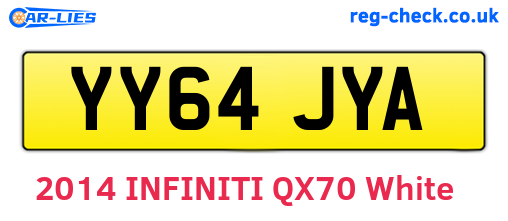 YY64JYA are the vehicle registration plates.