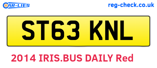 ST63KNL are the vehicle registration plates.