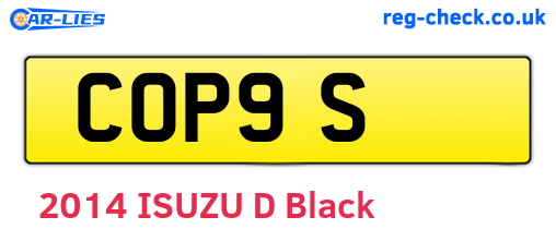 COP9S are the vehicle registration plates.