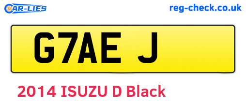 G7AEJ are the vehicle registration plates.