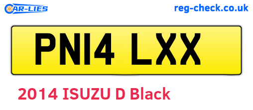 PN14LXX are the vehicle registration plates.