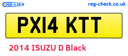 PX14KTT are the vehicle registration plates.