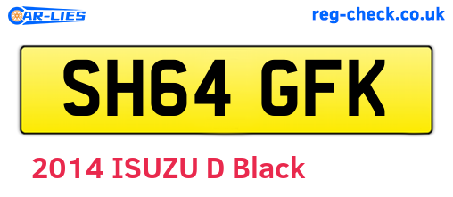 SH64GFK are the vehicle registration plates.