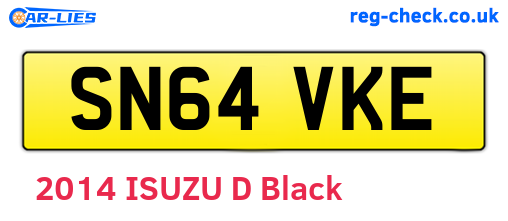 SN64VKE are the vehicle registration plates.