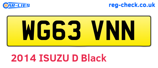 WG63VNN are the vehicle registration plates.