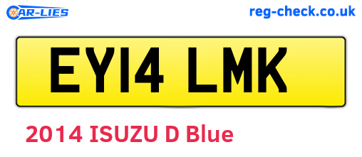 EY14LMK are the vehicle registration plates.