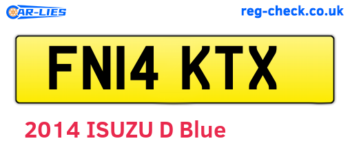 FN14KTX are the vehicle registration plates.