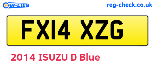 FX14XZG are the vehicle registration plates.