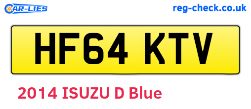 HF64KTV are the vehicle registration plates.