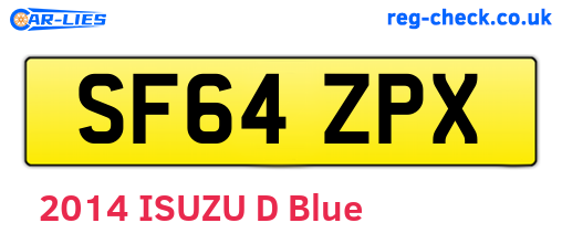 SF64ZPX are the vehicle registration plates.