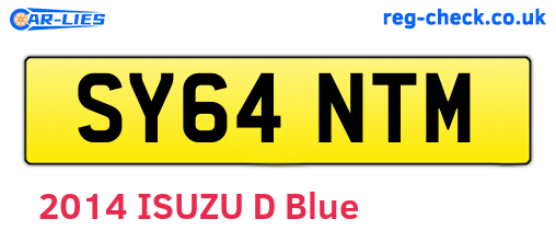 SY64NTM are the vehicle registration plates.