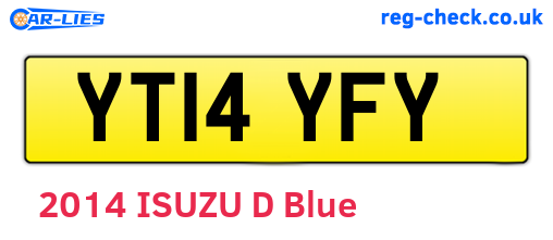 YT14YFY are the vehicle registration plates.