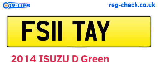 FS11TAY are the vehicle registration plates.