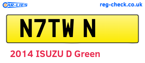 N7TWN are the vehicle registration plates.