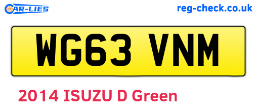 WG63VNM are the vehicle registration plates.