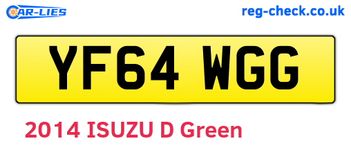 YF64WGG are the vehicle registration plates.