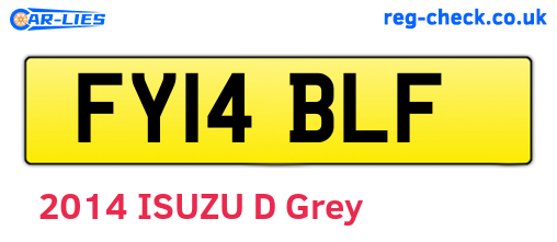 FY14BLF are the vehicle registration plates.