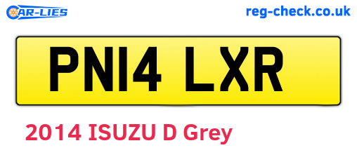 PN14LXR are the vehicle registration plates.