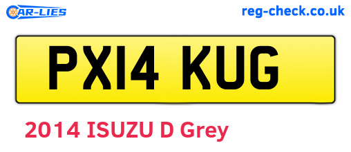 PX14KUG are the vehicle registration plates.