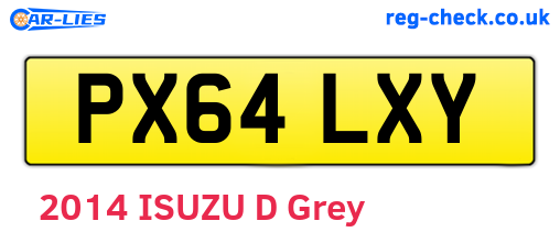 PX64LXY are the vehicle registration plates.