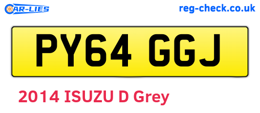 PY64GGJ are the vehicle registration plates.