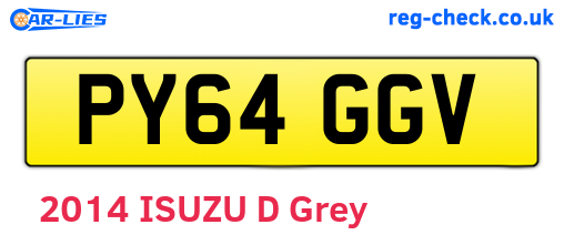 PY64GGV are the vehicle registration plates.