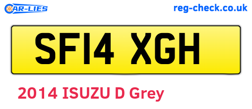SF14XGH are the vehicle registration plates.