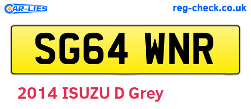 SG64WNR are the vehicle registration plates.