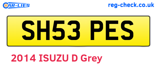 SH53PES are the vehicle registration plates.
