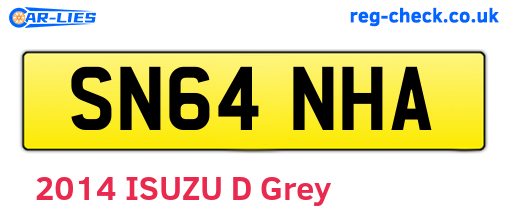 SN64NHA are the vehicle registration plates.