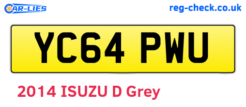YC64PWU are the vehicle registration plates.