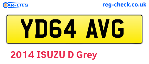 YD64AVG are the vehicle registration plates.