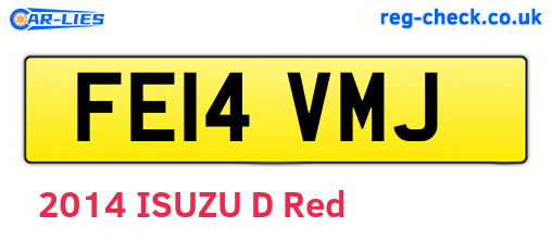 FE14VMJ are the vehicle registration plates.