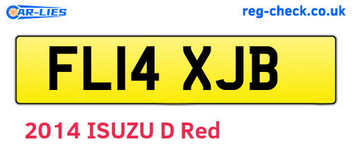 FL14XJB are the vehicle registration plates.